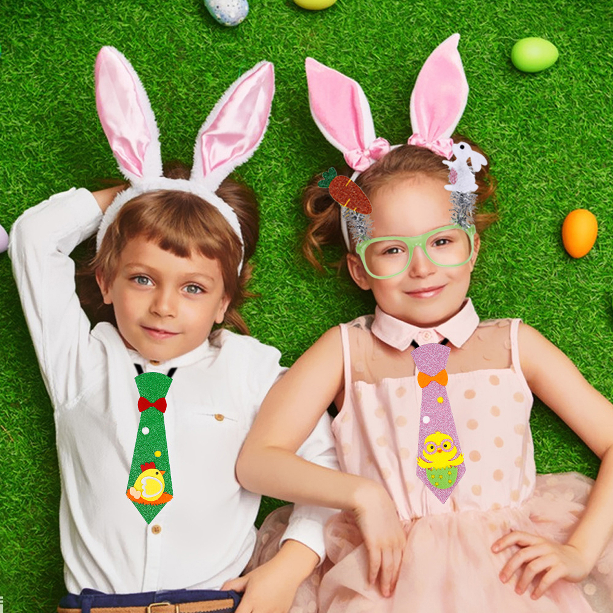 Ksxsiy Easter Party Decorations Easter Glasses Frame Easter Bunny Photo Booth Props Easter Egg Eyeglasses Supplies